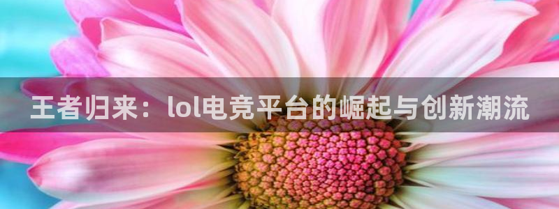 2021泛亚电竞网址：王者归来：lol电竞平台的崛起与创新潮流