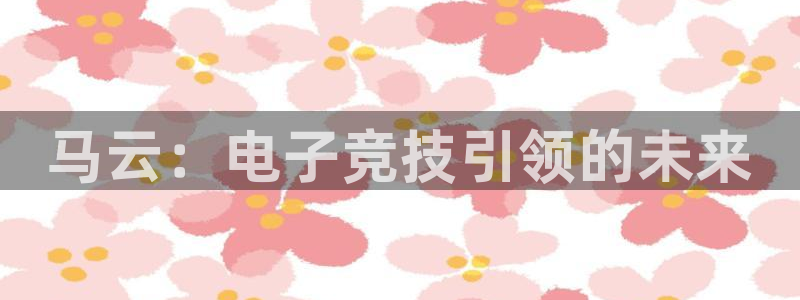 泛亚电竞平台手机版：马云：电子竞技引领的未来